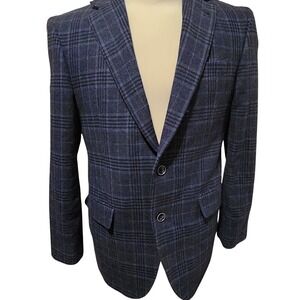 Joseph Abboud Men's Plaid Blazer Sport Coat Wool Blend Lanificio Campore Italy
